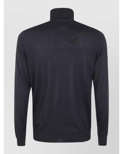 Filippo De Laurentis Blue Wool Turtleneck Jumper for men