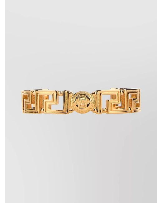 Versace Metallic Engraved Medusa Head Bracelet