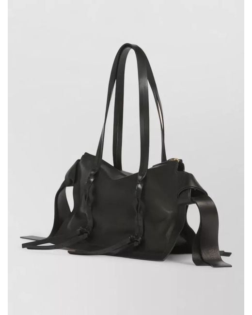 Marni Black Small Tote Bag Bow Detail Dual Handles