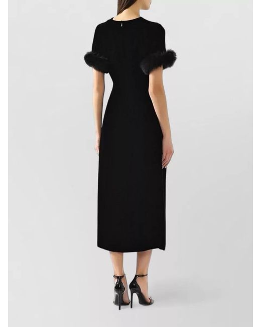 Fendi Black Silk Midi Dress