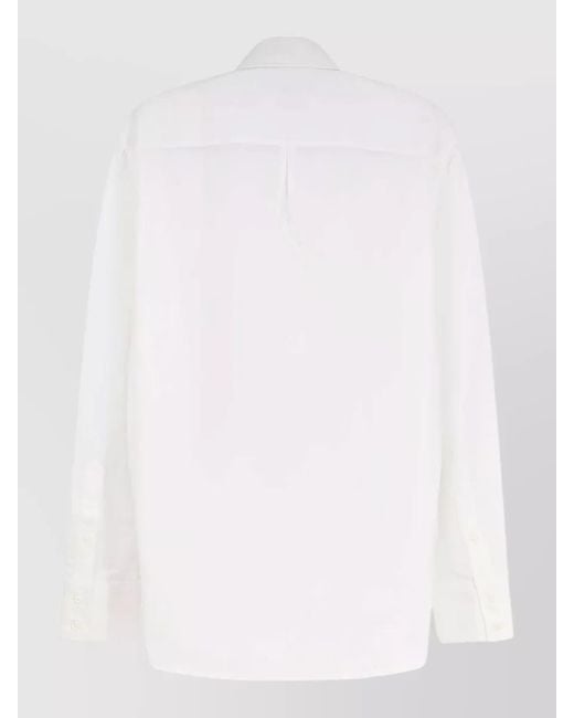 Brunello Cucinelli White Cotton Shirt Basic Fit French Collar for men