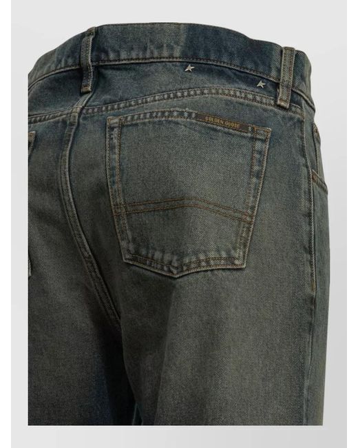 Golden Goose Deluxe Brand Gray Journey Denim Jeans Straight Leg Mid Rise for men