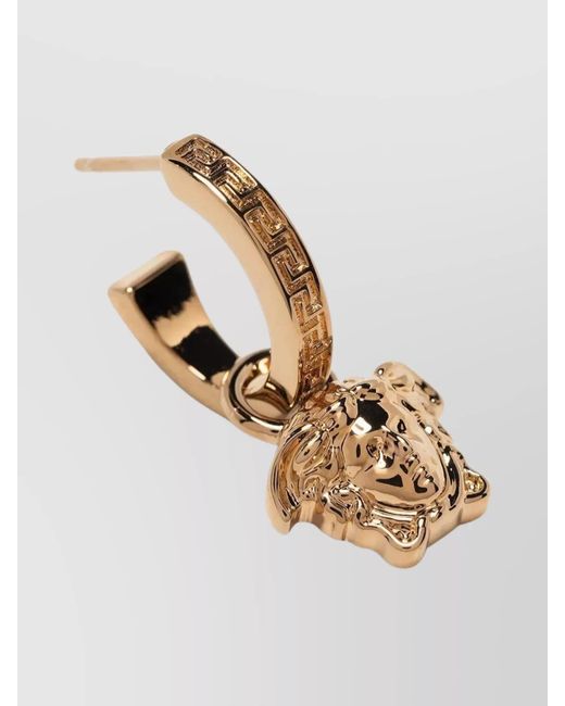 Versace Multicolor Medusa Greca Hoop Earrings