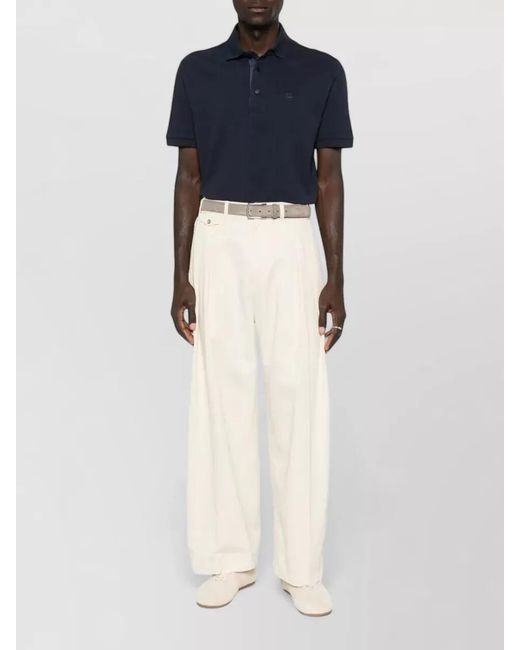 Etro Blue Cotton Polo Shirt for men
