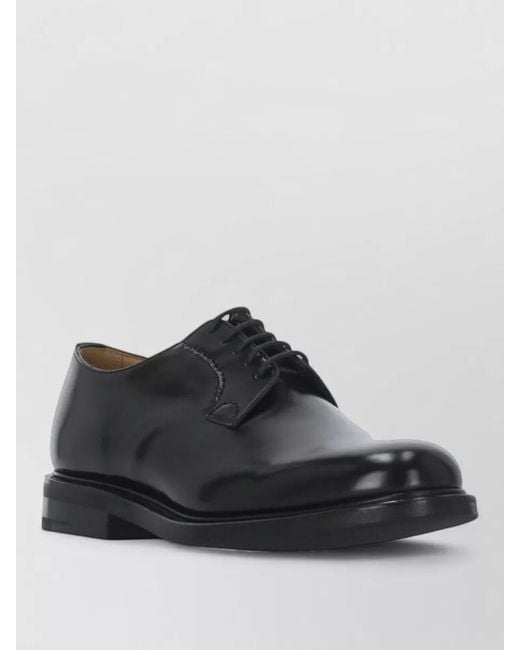 Church's Black Lace Up Brogues Shoes Round Toe for men