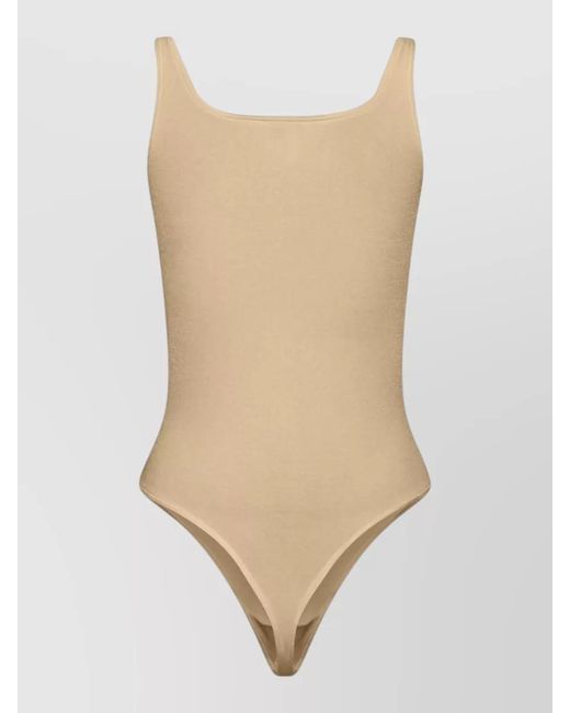 Wolford Natural Jamaika Scoop-Neck Thong Bodysuit