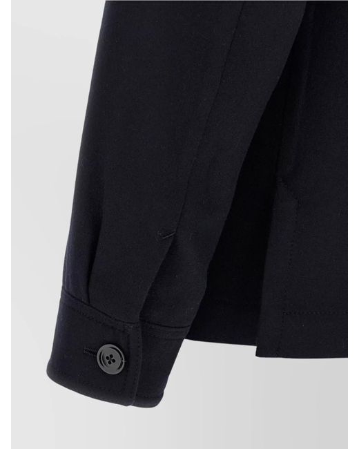 Tom Ford Blue Silk Blend Overshirt for men