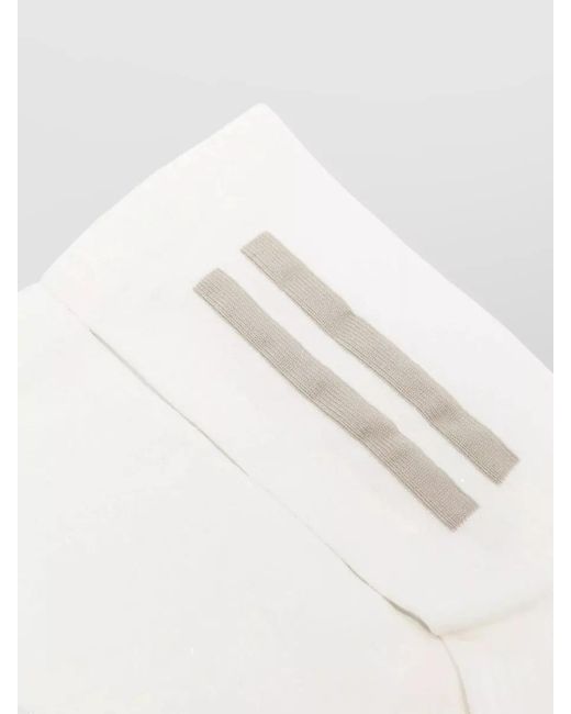 Rick Owens White Sparkle Socks Contrast Heel Toe Ribbed