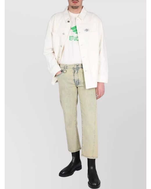 Etudes Studio White Cotton Shirt Jacket for men