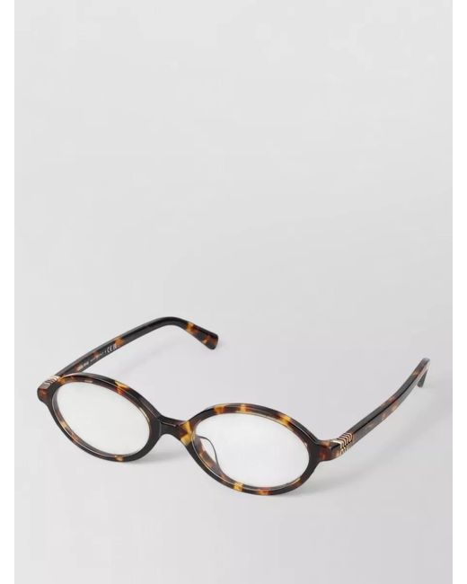 Miu Miu Metallic Sunglasses Model 0Mu 04Zs Oval Frame