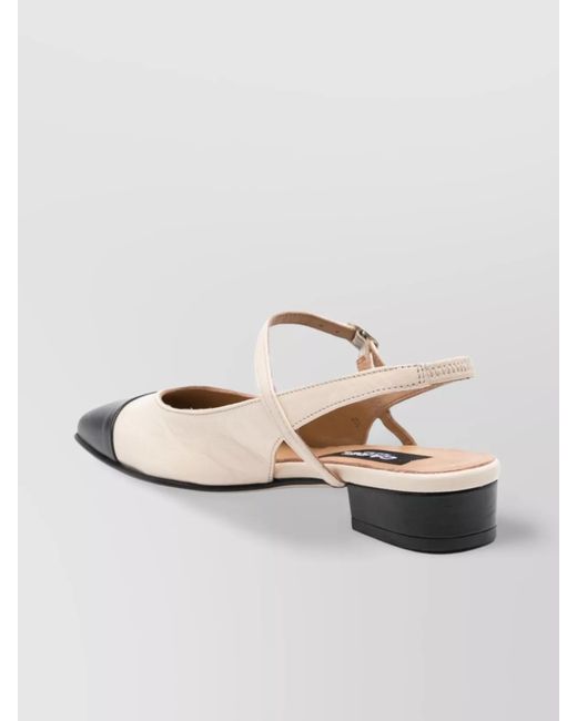 CAREL PARIS Multicolor Leather Two Tone Slingback Ballerina Shoes