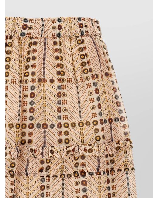 Isabel Marant Natural Cotton A-Line Skirt