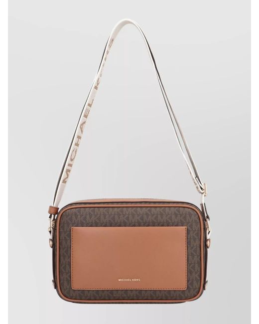 MICHAEL Michael Kors Gray Printed Canvas Crossbody Bag