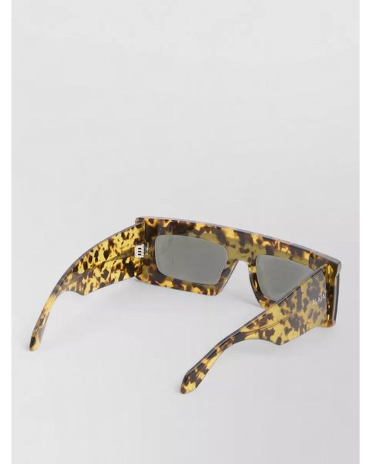Alaïa Multicolor Rectangular Mask Sunglasses Tortoiseshell Pattern Frame