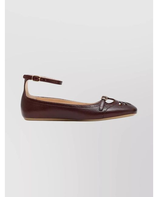 Chloé Multicolor Leather Ballerina Shoes