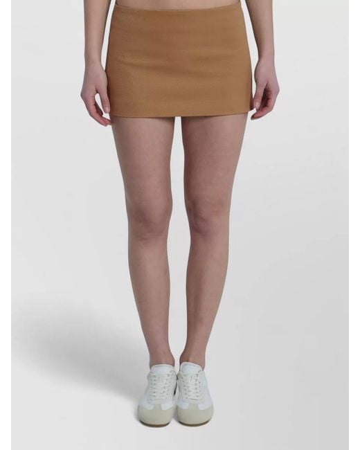 Frankie Shop Natural Hera Mini Skirt Regular Fit Short