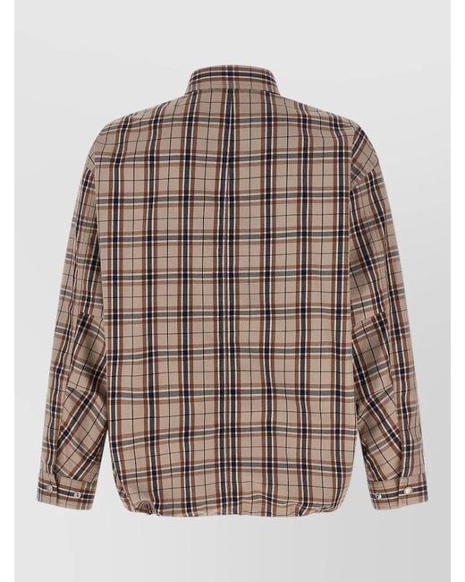 Comme des Garçons Brown Checked Overshirt Jacket for men
