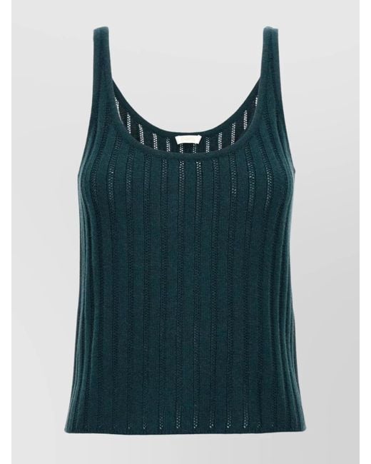 Eres Green Cashmere Wool Tank Top