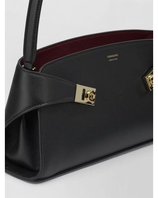 Ferragamo Black "Hug East-West" Medium Shoulder Bag