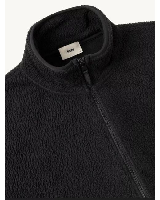 Autry Black Jacket High Collar Side Pockets