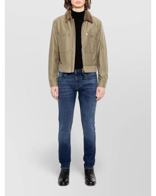 Emporio Armani Blue Denim Skinny Trousers for men