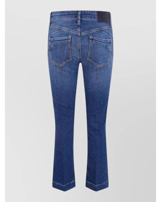 Sportmax Blue Denim Mini Flared Jeans