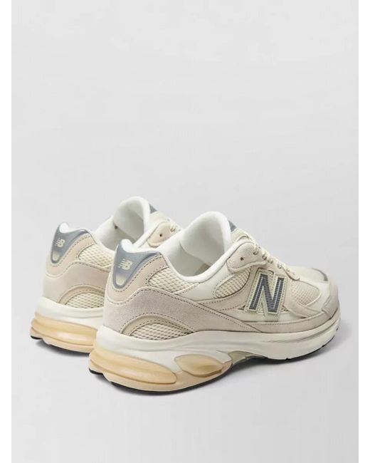 New Balance Natural Sneakers Round Toe Mesh Panels Suede