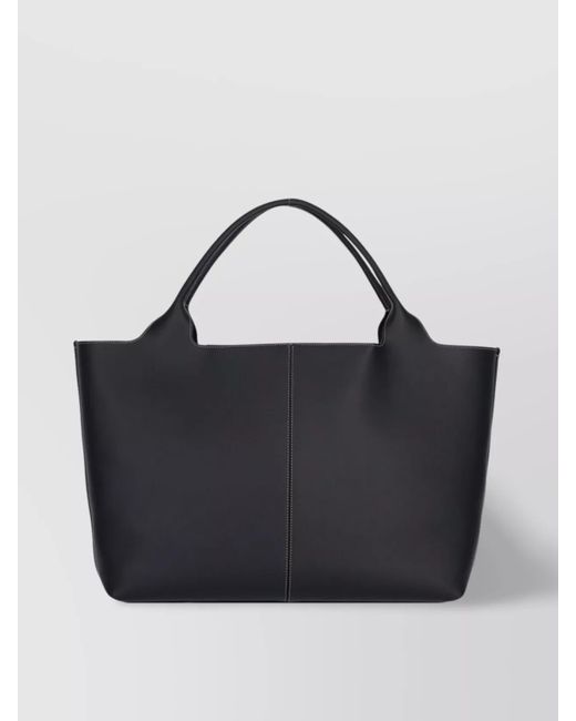 Tod's Blue Leather Tote Bag