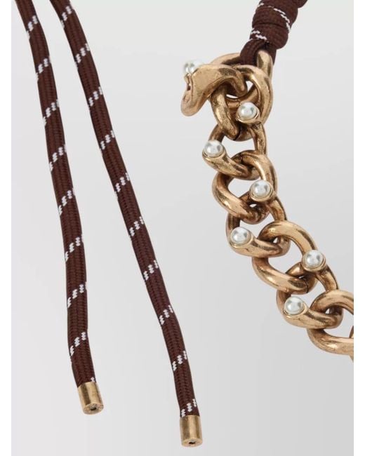 Weekend by Maxmara Metallic Chain And Rope Statement Bracelet Accessory