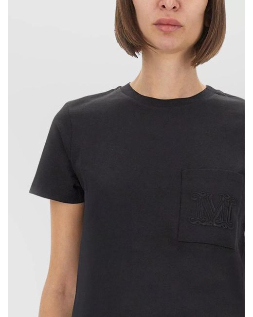 Max Mara Black Regular-Fit Cotton T-Shirt