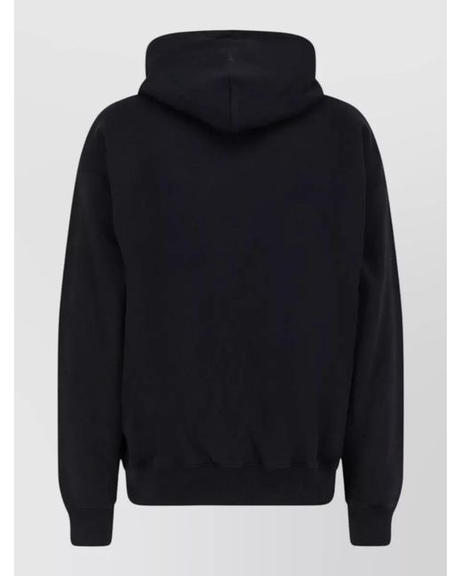 Off-White c/o Virgil Abloh Blue Cotton Hooded Sweatshirt Kangaroo Pocket for men