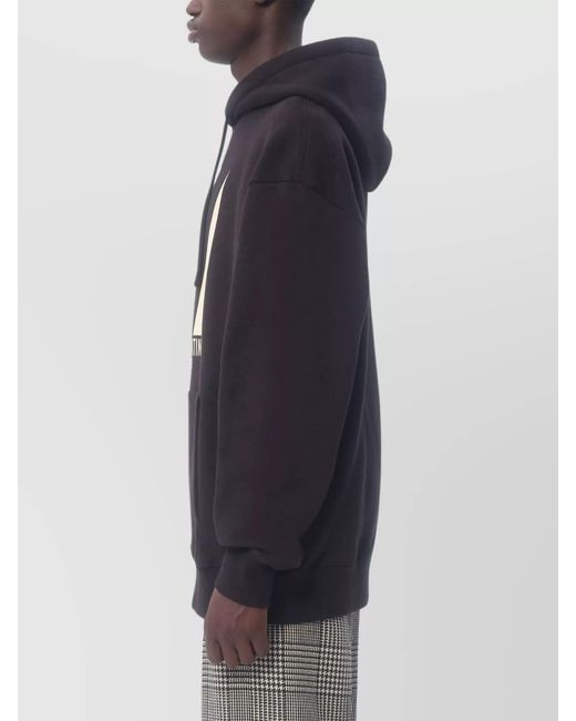 Valentino Garavani Black Cotton Printed Hoodie for men