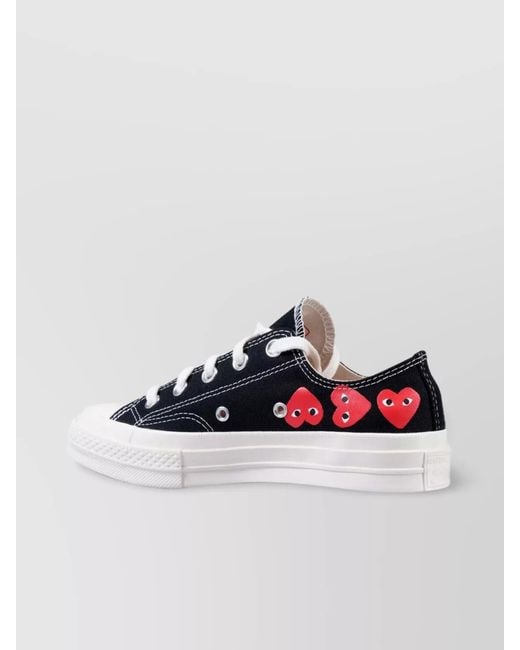 Comme des Garçons White Cotton Low Top Sneakers for men
