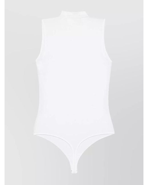 Wolford White High-Neck Sleeveless Bodysuit