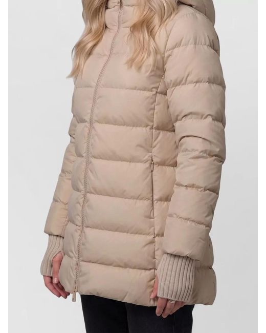 Herno Natural Nylon Puffer Jacket A Line Silhouette