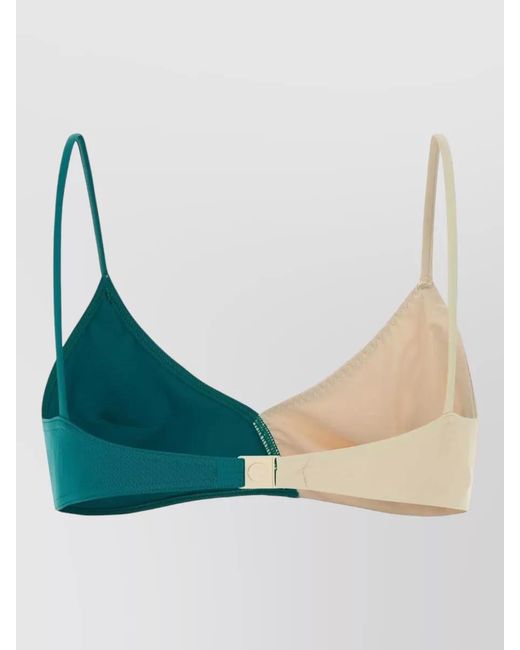 Eres Blue Two-Tone Stretch Bikini Top