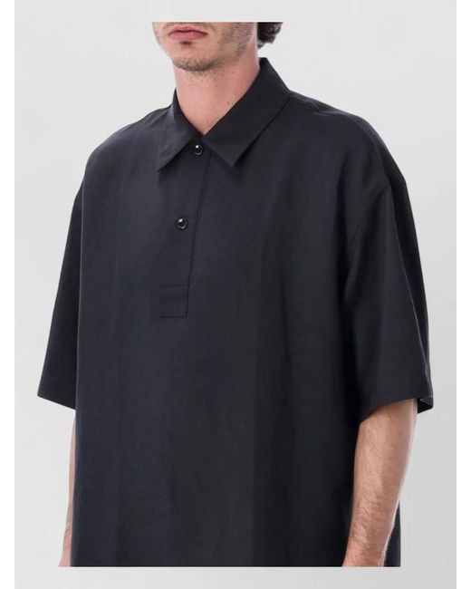 Studio Nicholson Blue Short Sleeve Polo Shirt Menswear Collection for men