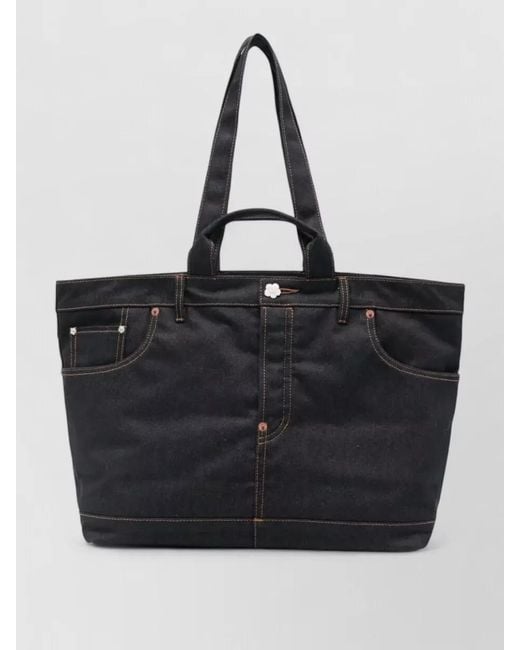 KENZO Black Canvas Tote Bag for men