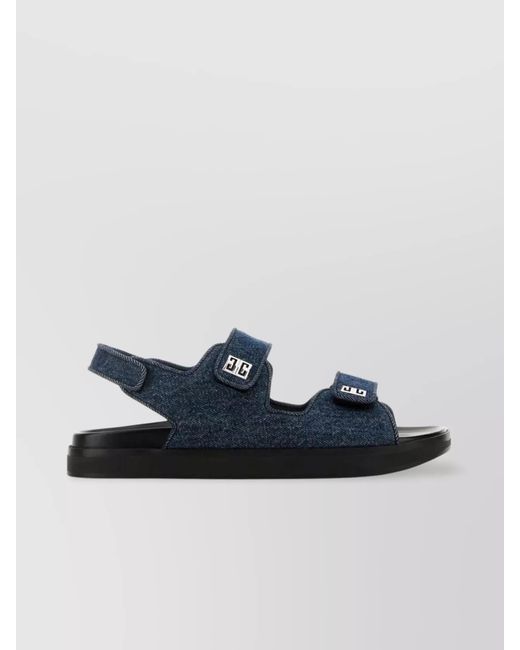 Givenchy Blue Denim Flat Sandals