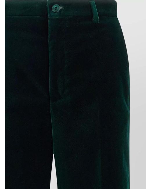 Gucci Black Tailored Velvet Trousers Featuring Belt Loops