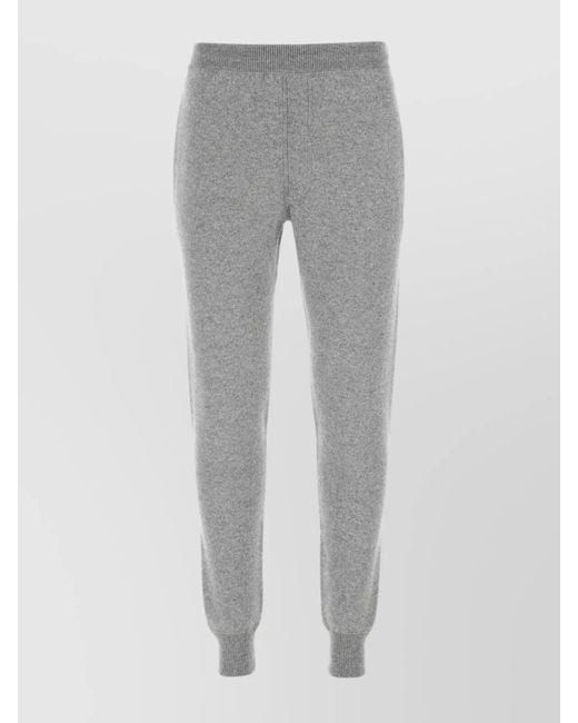 Prada Gray Cashmere Ribbed Cuff Track Pants for men