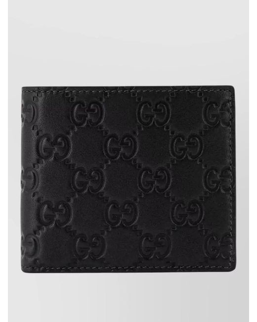 Gucci Black Arabella Bi Fold Leather Wallet for men