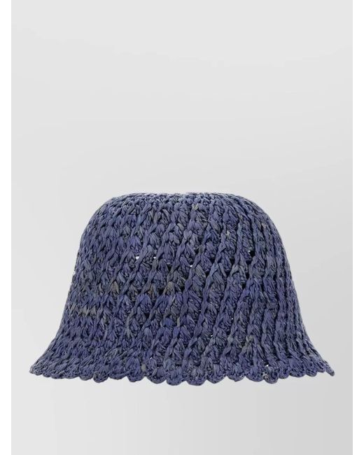 Helen Kaminski Blue Raffia Bucket Hat