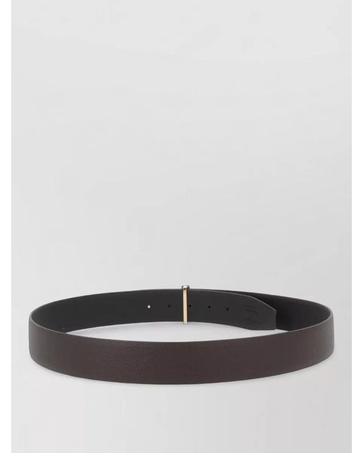 Tom Ford Gray Calf Leather Reversible Belt for men