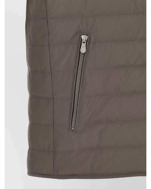 Brunello Cucinelli Brown Technical Quilted Goose Down Utility Vest for men