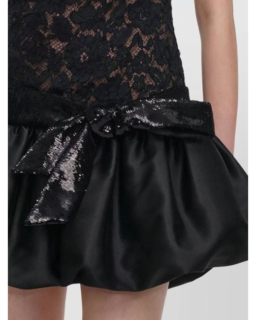 Self-Portrait Black Lace Mini Dress