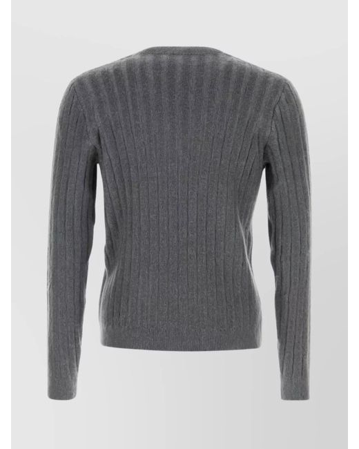 Fendi Gray Cashmere Blend Jumper for men