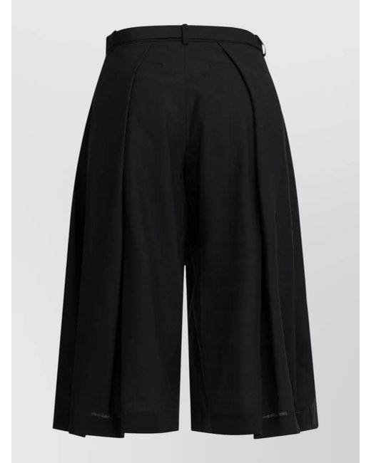 Sacai Black Tailored Wide-Leg Trousers