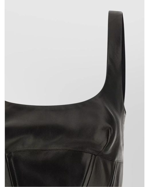 Ermanno Scervino Black Leather Top