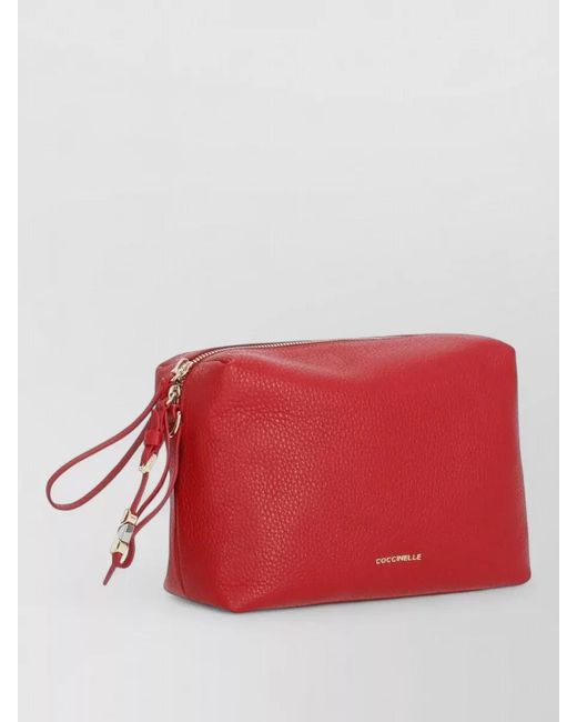 Coccinelle Red Leather Crossbody Shoulder Bag Hardware